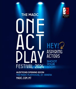 One Act Play Festival 2024 malta, Productions malta, Upcoming Productions malta, drama malta, theatre malta, panto malta, malta amateur dramatics club malta